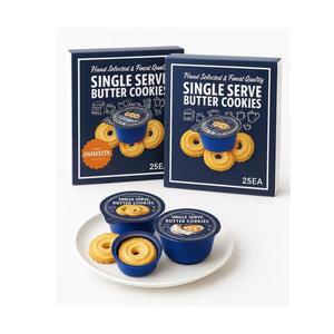 딘케이크 포션 버터쿠키 900g (18g x 50개입 | 25입 x 2세트) 낱개포장 간식 휴대용 고급 디저트 플라컵