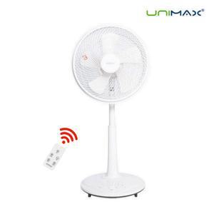 유니맥스 발터치 선풍기 서큘레이터형 저소음 풋터치 리모컨 스탠드 선풍기 14인치