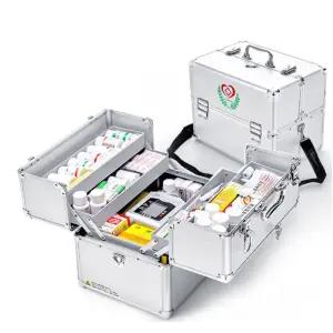 알루미늄구급함 대형 어깨끈 잠금장치 가정용 구급함/구급상자/휴대용/약통/구급약