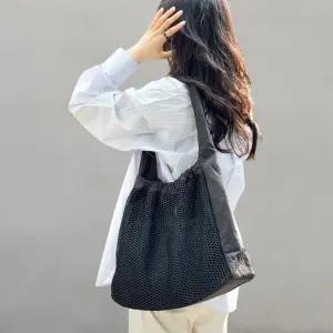 여성 여름 메쉬 네트 그물 빅사이즈 숄더백