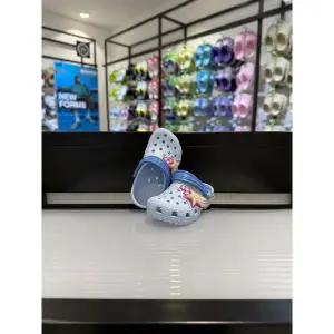 [보리보리/크록스]MARIO크록스 토들러 클래식 스타 라이트 클로그 211625-4WK 하늘색 LED