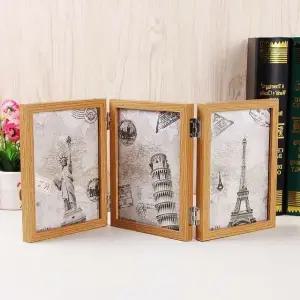 양면 3단 사진 액자 5x7 경첩 베이비 거실 가로형 (WFHKEEZ)