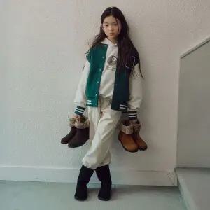 [보리보리/아이들]1134 키즈 & 맘 스웨이드 청키 퍼 부츠 - 블랙