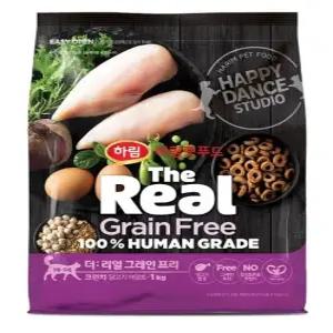 하림 더리얼 캣 그레인프리 크런치 닭고기 어덜트 1kg 고양이사료
