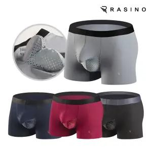 라시노 4D 자동분리 기능성 남성팬티 4종세트 PLBM-2027/ 남자 드로즈 건강 쿨드로즈 시원한 사각팬티