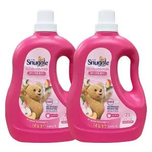 스너글 섬유유연제 핑크스파클 플러스 2L 2개 / 고농축 실내건조