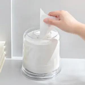 1개 원형 투명 두루마리 롤 휴지 케이스 화장지 휴지각 플라스틱 커버 홀더 디스펜스