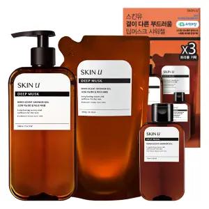 스킨유 향좋은 바디워시 딥머스크 500g&400g리필&150g 딥머스크향