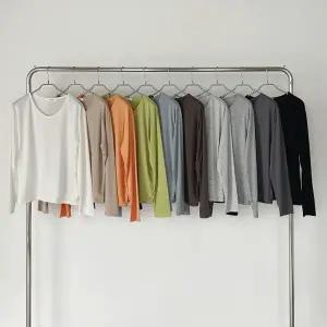 [다잇템] 여자 FW U넥 편한 내의 멀티컬러 기본긴팔티 티셔츠