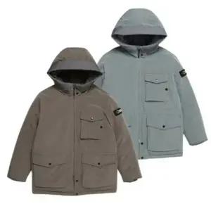 [내셔널지오그래픽]N224MDW140 에어로윙 아웃 포켓 야상 후디 덕다운 점퍼