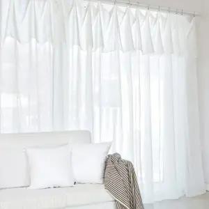 [텐바이텐]에센셜 소프트 길이조절 레이어드 대형 가리개커튼 2장(집게링포함)