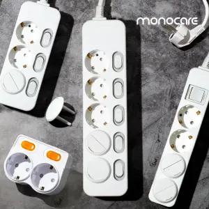 모노케어 안전 멀티탭 멀티콘센트 개별 스위치 접지 전기세절약 과부하 차단 1구 2구 3구 4구 5구 6구
