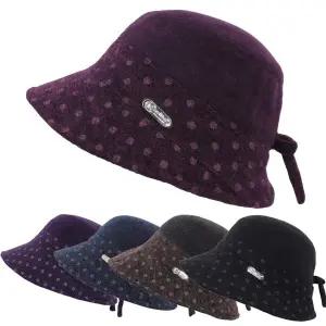 [navid1]리본끈 러블리 벙거지 따뜻한 엄마 중년 여성 할머니 겨울 방한 모자/OM-B203