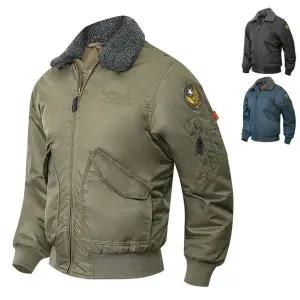 [디바옴므]카라털 탈부착 US 에어포스 와팬 항공 패딩점퍼 작업복 야상