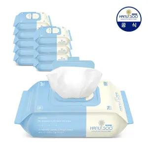 하늘수 물티슈 퓨어 캡형 76매 x 10팩 (55 gsm)