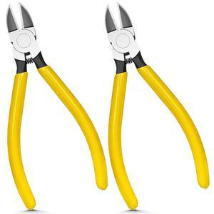 한펙스 6인치. 와이어 커터 세트, 스프링 로드, 플러시 커팅 플라이어, 보석 제작, 전기, 2팩용 대각선 플라이어가 포함된 울트라 샤프 스몰 사이드