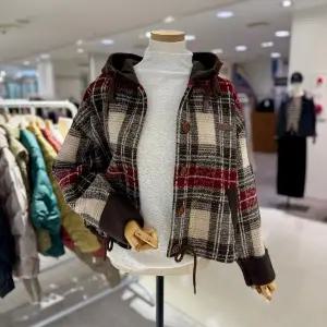 [대구백화점] [스테파니]후드 체크 자켓(A25JK5444)