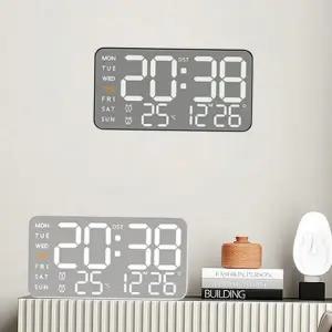 전자 탁상 시계 디지털 인테리어 알람 led 탁상 시계 온도 집들이선물 벽걸이 개업 선물