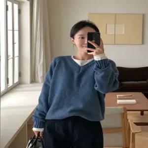 포멜 브이넥 나그랑 니트 (5color)