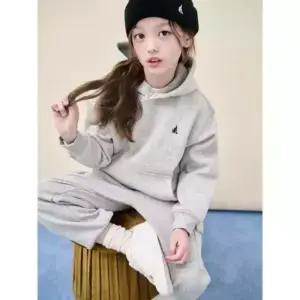 빈폴키즈 beanpolekids푸즈예티 그래픽 기모 후드 스웨트 셔츠 그레이 (BI5Y41U063)