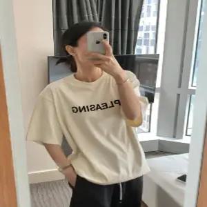 플러싱 피치기모 루즈핏 반팔티 (2color)