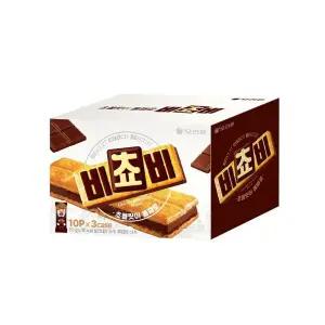 비쵸비 750g (25g30개입) 초코샌드 쿠키 비스킷 대용량 진한초콜릿 바삭한비스킷 간식 사무실 홈카페