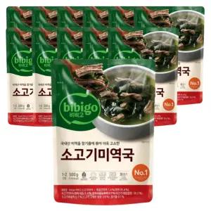CJ 비비고 소고기미역국 500g,12개