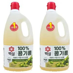 백설 식용유 1.8L 2개