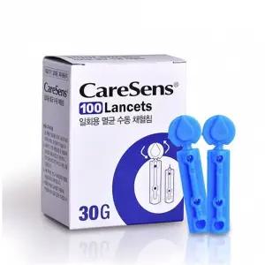 x2 당체크 1회용바늘 멸균채혈침 란셋침 30G 100p 랜싯 당뇨바늘 혈액형검사 니들 당측정 사혈침심