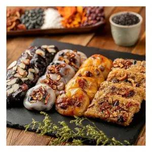 착한떡 찹쌀 자연해동 OK 쫀득+고소 세트 영양찰떡 한판 (세트+호박+흑미+약식 / 16개입 개별포장)