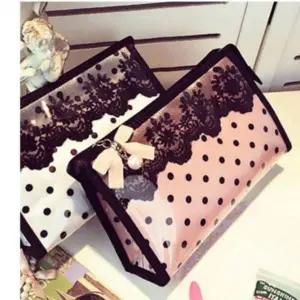 [하프클럽/]화장품 인기 여행용 레이스 파우치 감성 수납 보관 메