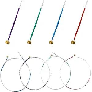 예스혼 8피스 바이올린 현 유니버설 풀세트 (G-D-A-E) 4 /4 스틸 코어 도미넌트 현악기 3 1 /2 - 학생을