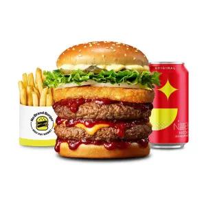 [노브랜드버거] 고스트페퍼 살사 더블 버거세트