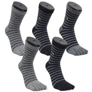 [아놀드파마] 5켤레 더블쿠션 남자발가락양말 링글 중목 BA005