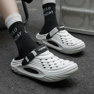 [하프클럽/]2컬러 트렌드 올 남성 에어볼륨 샌드 클로그 슬리퍼