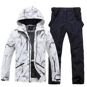 스노우엘브 남성 스키 스노우 재킷 세트 따뜻한 및 수트 스노보드 바지 겨울