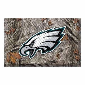 팬매트 18987 필라델피아 이글스 고무 스크레이퍼 도어 매트, 카모 컬러 19인치 x 30인치