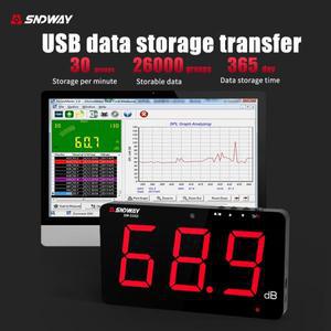 SNDWAY 벽걸이 휴대용 소음 레벨 디지털 빠른