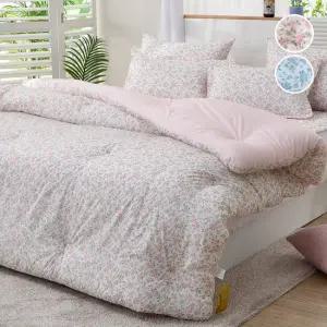 [패드세트] 사계절 모달 장미 차렵 이불 봄 가을 간절기 겨울 먼지없는 침구 킹 K 침대 패드 세트