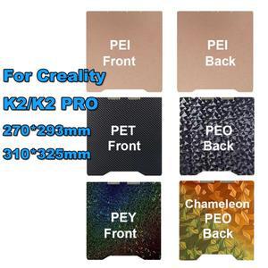 크리에이티 K2 Pro 3D 프린터용 양면 스프링 스틸 시트 PEI PEY PEO PET  히트베드용 빌드 플레이트