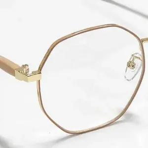 베이지 팔각 블루라이트 남자 패션안경 다각형 안경