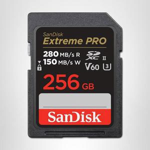 [미국배송] 샌디스크 256GB 익스트림 프로 SDXC UHS-II 메모리 카드 - C10 U3 V60 6K 4K UHD SD SDSDXEP-256G-GN4IN
