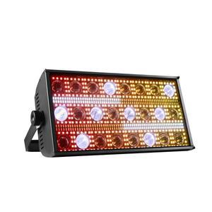 300W LED 빔스트로브 RGBW 4in1 48 파티션 라이트 8000K D 슈퍼 DJ 워시 바 무대 조명 효과