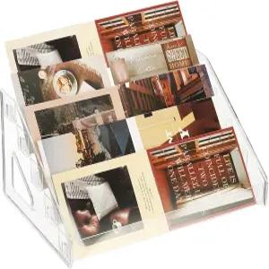 패티킬 5단 아크릴 카드 디스플레이 스탠드 휴대용 엽서 랙 홀더 정리함 트레이딩 카드용 다용도 야구 PSA