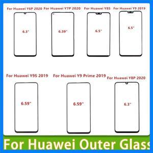 LCD 디스플레이 전면 유리 수리 부품 외부 유리 + OCA 화웨이 Y6P Y7P Y8P 2020 Y8S Y9 프라임 Y9S 2019 터