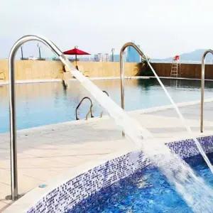 수영장 폭포 분수대 스파 물줄기 야외 풀빌라 온천