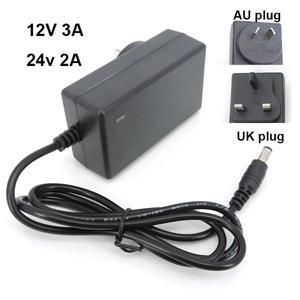 [호환품]Au UK 플러그 AC 220V to DC 전원 공급 어댑터 LED 조명 드라이버용 변압기 12V 3A 3000ma 2A