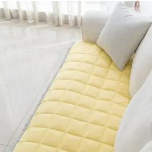 뉴크레용 냉감 쇼파패드 4인용 65x240cm 옐로우 여름 소파 커버 덮개 (WFJ5QE8)