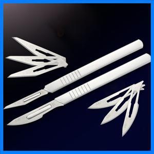 SAYTL 탄소강 외과용 메스 블레이드 손잡이 메스 DIY 절단 도구 PCB 수리 동물 외과용 칼 11 #23 # 10 개 1