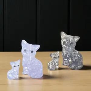 고양이 크리스탈 퍼즐 3D 입체 동물 미니어처 조립 어른 장난감